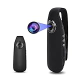 JINGQII Mini Body Camera Videorecorder 1080P Versteckte Kamera Bewegungsaktivierte Wearable Tiny Camera Back Clip Mounted Überwachungskamera für Autos Home O