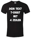 T-Shirt Bedrucken mit dem Amazon Tshirt Designer. T-Shirt selber gestalten. T-Shirt Druck. T-Shirt mit Wunschtext. T Shirts sind Ökotex-100 Zertifiziert. - Schwarz S