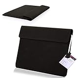 MOELECTRONIX ECHT Leder Tablet Hülle passend für Medion Lifetab P10612 MD61224 Tasche Slim Cover Case Schutz Hülle Etui 1A Schw