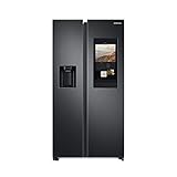 Samsung RS6HA8891B1, EG SidebySideKühlschrank mit Family Hub, 389 Liter Kühlschrankvolumen, 225 Liter Fassungsvermögen des Gefrierteils, 346 kWh/Jahr, Premium Black S