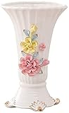 Vase Dekoration Rose Dekoration Keramik Wasser Lilie Abbildung Frische Blume Guanyin Bambus Wohnzimmer Blume Anordnung weiß JXLBB