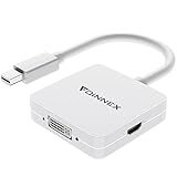 Mini DisplayPort auf HDMI VGA DVI Adapter,Microsoft Surface Pro 6 5 4 3 Video Display Konverter für Mac,MacBook Pro,Air,MS Surface Book,iMac,Mac Mini,Monitor,Beamer,TV,Thunderbolt zu VGA HDMI DVI