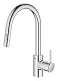 GROHE Concetto | Küchenarmaturen - Einhand Spültischarmatur, mit herausziehbarer Dual Spülbrause | C-Auslauf | chrom | 31483002