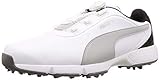 PUMA Drive Fusion DISC Herren Low Boot Golfschuhe Weiss-Grau Violett, Größenauswahl:40.5