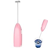 Mini Stabmixer Elektrisch, Epoxidharz Pürierstab Edelstahl, Elektrischer Milchaufschäumer mit Doppeltem Quirl, Elektrischer Handmixer, Mixstab Rührstab für Eier Schokolade Epoxidharz (Rosa)