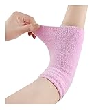 LIXBD Ellenbogen-Gel-Handschuhe, feuchtigkeitsspendend, für rissige trockene Haut, Spa, feuchtigkeitsspendend, Ellenbogenschutz, Kompressions-Ellenbogen-Bandage, 17 x 7,5 cm, Rosa, 1