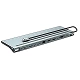 Docking Station, 12 in 1 USB-C Hub, USB Type C to 4K 30Hz dual HDMI+VGA, 87W PD, 4 USB3.0,SD/TF Reader,Ethernet RJ45,3,5mm Audio für HP/MacBook/Dell/Lenovo Laptop