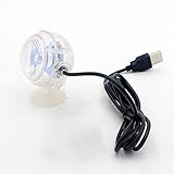 Ashley GAO Kleine Aquarium wasserdichte LED Scheinwerfer Tauchlicht Konvexe Linse Saugnapf Aquarium Dekoratives L