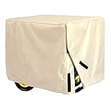Elektrische Generatorabdeckung, wasserdichte Gartenterrassenabdeckung Schutz für Blätter für Garten und Terrasse zum Abdecken des elektrischen Generators(Beige)