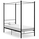 Akooya Himmelbett Schwarz Metall 90x200