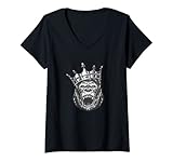 Damen Gorillakopf - Gorilla männlich - Monkey Ringleader - Primas T-Shirt mit V