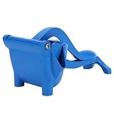 Gedourain Fruchtextraktor, Zitronenpresse Aluminiumlegierung 22x11x10cm Orangenpresse abnehmbar für Ingwersaft/Zuckerrohrsaft usw(Blau)