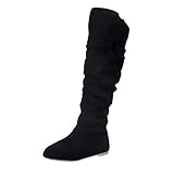 unilarinna Thermostiefel Kälteschutzstiefeln Winterstiefel Damen Mode Lässig Schön Lange Stiefel Flache Schuhe Mode Winter Warme Freizeitschuhe Atmungsaktive S