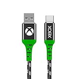 Numskull Offizielles Xbox-Serie X USB Typ-C Nylon geflochtenes Ladekabel 4 m – Schnelllade- und Wiedergabeleitung – kompatibel mit Nintendo Switch, Xbox Series S, PS5, NS2406