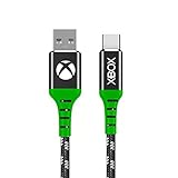 Numskull Offizielles Xbox-Serie X USB Typ-C Nylon geflochtenes Ladekabel 4 m – Schnelllade- und Wiedergabeleitung – kompatibel mit Nintendo Switch, Xbox Series S, PS5, NS2406