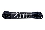 Xunits Schnürsenkel 60 cm dunkel-blau, 1 Paar rund & gewachst Ø 2,5 mm Schuhbänder für Anzug-Business-Schuhe oder Lederschuhe - Längen 60-114 - in 29 Farb