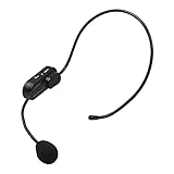 Andoer Funkkopfhörer, Headset UHF-Wireless-Mikrofonsystem Eingebauter Akku mit 3,5-mm-Stecker / 6,35-mm-Konverter für Videoaufnahmen Vlogging Live-Streaming Lehrbesprechung Auß