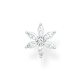 THOMAS SABO Damen Einzel Ohrstecker Blume weiße Steine 925 Sterlingsilber H2196-051-14