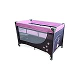 Babybett ab 0 Kinder Reisebett Baby Bett Kinderbett Faltbar Kinder Bett Stubenwagen mit Rollen Kinderreisebett für Neugeborene Baby Zimmer mit Tragetasche (Rosa)