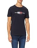 Tommy Hilfiger Herren Lines Hilfiger Tee T-Shirt, Wüstenhimmel, L