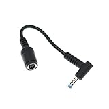 WANMEI 90 Grad 7,4 x 5,0 mm Buchse auf 4,5 x 3,0 mm Stecker Netzadapter Konverterkabel für HP Dell Laptop