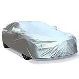 BEXITA Abdeckplane Auto Autoabdeckung Vollgarage Garage Staubdicht Winddicht Schneedicht UV-Schutz Outdoor Car Cover Universal Fit für Limousine/Fließheck Länge (bis zu 450cm)