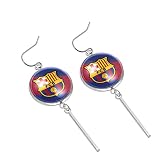 Farbflagge für Barcelona-Emblem Baumeln Sie Ohrringe für Frauen Mädchen Geburtstag Weihnachten Freunde Geschenk