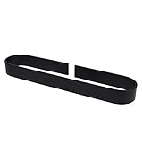 Uadme Papierhalter Rollenpapierhalter, Badezimmer Aluminium Wandmontage Stanzfrei Schwarz Handtuchhalter Aufbewahrungshalter Reg