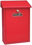 YSDKJ briefkasten anthrazit briefkasten Moderne Briefkasten-vertikale Wandhalterung für draußen/verschlossenen modernen Stil 2 einzigartige Schlüssel 1015(Color:Red)