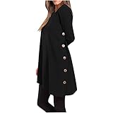 PWKNRD Pullover Kleid Damen Herbstkleid Winterkleid Lässiges Langarm Pulloverkleid Lose Mode Sweatshirt Einfarbig Streifen Strickkleid Herbst Winter Bequemes Oberteil Jumper Freizeitk