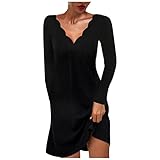 Sonojie Damen Netz Ärmel Kleider Bodycon Tief V-Ausschnitt Bleistiftkleid Minikleid Sexy Mesh Partykleid Figurbetont Shortkleid Hohe Taille Business Langarmkleid Schw