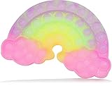 Push Pop Anti-Stress Spielzeug, Fidget Toy für Kinder und Erwachsene, Dino Einhorn Gadget Bubble Sensory Toy, Regenbogen Pastell G