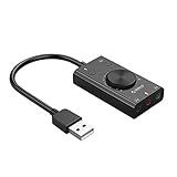 HEYUANPIUS Live Sound Card Kit， Live-Soundkarte, extern USB Soundkarte Stereo-Mikrofon-Headset Audio-Buchsenkabel-Kabel-Adapter Mute-Switch-Anpassung freies Laufwerk