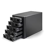 yaunli Dockingstation für Festplatten USB 3.0 ESATA 5 Bucht ÜBERFALLEN Festplatte Dockingstation Galvanisiert 2,5'3,5' SSD HDD. Gehege Dockingstation (Farbe : Black, Size : One Size)
