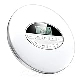 Varadyle Tragbarer Cd Player KopfhöRer HiFi Musik Wiedergabe Cd Walkman Discman Spieler für Reisen zu Hause und Auto Weiß