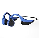 EJ IPX67 Wasserdicht Bluetooth Knochenschall Kopfhörer Kabellos Sportkopfhörer Open Ear Nackenbügel Sport Bone Conduction Headphones Mit 360°Verzerrt Ohne Verformung,12h Spielzeit ( Color : Blau )