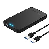 Sabrent Festplatten - Zubehör Gehäuse Werkzeugloses 2.5-Zoll SATA auf USB 3.0 externes Festplattengehäuse [Optimiert für SSD, Unterstützt UASP SATA III] Schwarz (EC-UASP)