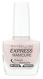 Maybelline New York Make-Up Nailpolish Express Manicure Nagellack French Manicure Rosé/Nagelhärter für gestärkte Nägel in natürlichem French Look, 1 x 10