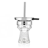 Hookah Bowl Set Kristallglas Shisha Schüssel Hookah Kopf Tabacco Bowl mit Heat Management Screen Hookah Charcoal Holder for Better Narguile Huka Smoking Easy Replace Charcoal Easy To C