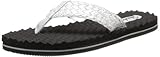 Skechers USA Damen Works Mesh Glitter Flip Flop, silber, 35 EU