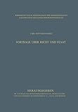 Vorträge über Recht und Staat (Wissenschaftliche Abhandlungen der Arbeitsgemeinschaft für Forschung des Landes Nordrhein-Westfalen)