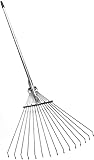 ZHEYANG Laubrechen Rechen Garten Einziehbarer Laubbesen mit tragbarem Rechen Sammeln von losem Schmutz zwischen empfindlichen Pflanzen, Rasen und Höfen Ideal Garden Tools Gifts Model:G0904