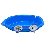 abbybubble Vogelbadebox mit Vogelbadewanne Papageienbadzubehör Badezimmer Feeder Vogel Wasserwanne Papageienkäfig Sittich Badewanne D