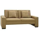 Festnight Schlafsofa Schlafcouch mit Schlaffunktion Sofa Couch mit Bettfunktion Sofabett Gästesofa Bettsofa Klappsofa, Hellgrau Stoff 176x83x81 cm/176x92x41 cm (Cappuccino-Braun)