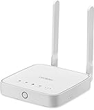 Alcatel HH40 4G/LTE-Router (CAT4 | 150 Mbit/s Download | 50 Mbit/s Upload), inklusive 2 externer LTE Antennen, WLAN 802.11 b/g/n, Hotspot-Funktion, WPS, 2 x 100 Mbit/s LAN-Port, Weiß HH40V-2BALAT1-1