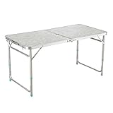 HIXISTO Campingtisch，Klapptisch Outdoor-Klapptisch Camping Aluminiumlegierung Picknicktisch wasserdichte Ultra-Light-dauerhafte Klapptischschreibtisch für Picknick Garden Table (Color : Ivory)