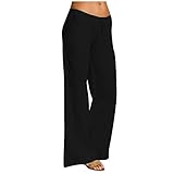 Lomelomme Haremshose Damen Baumwolle Sommer Leinenhose Große Größen Leinen Sommerhosen mit Tasche Leichte Weich Bequem Loose Freizeithose Pluderhose Strandhose High Waist Baggy Yog