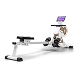 Capital Sports Rudergerät, Rudermaschine für Effizientes Krafttraining, Rowing Machine, Hometrainer, Rudergerät für Zuhause 150kg, 105cm Alu-Gleitbahn, Klappbar, Magnetwiderstand 8-Stufig, Champag