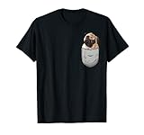 Mops Pug Carlin Carlino Brust-Tasche Pocket Hundebesitzer T-S