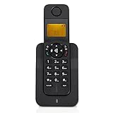 LIPETLI Drahtloses Heimtelefon Business Office Handheld Digitales Schnurloses Telefon Strahlungsarme Nummernspeichertelefon Schw